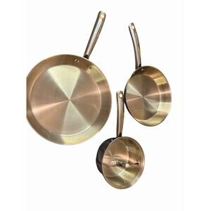 T-fal Induction Set 12” & 10.5” Stainless Frying Pan & 2.2 Qt Sauce Pot W/ Lid